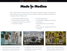 Tablet Screenshot of madeinmedina.com